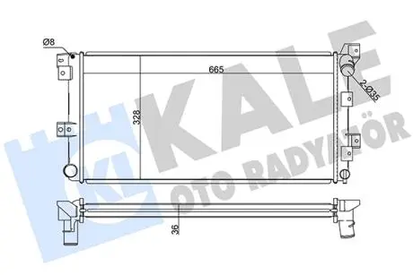 Chrysler радиатор охлаждения grand voyager 2.5td 95-,dodge KALE 351935