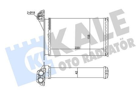 Bmw радиатор отопления 3 e30 83- KALE 352045