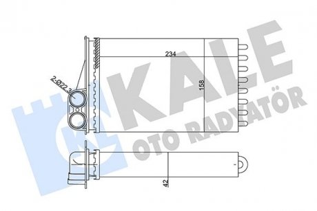 Peugeot радіатор опалення 207 KALE 352055