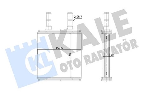 Радіатор обігрівача hyundai getz oto radiator KALE 352110