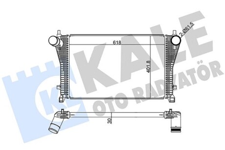 Vw интеркулер ауды a3,q2/3,arteon,golf vii,passat,tiguan,skoda karoq,kodiaq,octavia iv KALE 352405