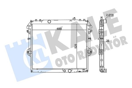 Toyota радиатор охлаждения hilux vii 2.5/3.0 d-4d 05- KALE 352600