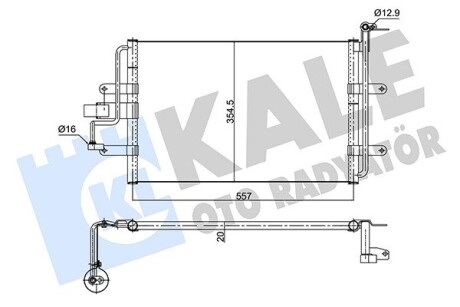 Радиатор кондиционера seat leon, toledo ii, volkswagen bora, golf iv oto radiator KALE 352630