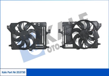 Вентилятор охолодження радіатора з кожухом ford focus, ford c-max oto radiator KALE 353730