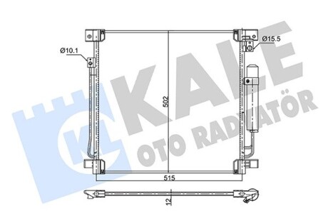 Радіатор кондиціонера fiat fullback, mitsubishi l 200, triton oto radiator KALE 354015