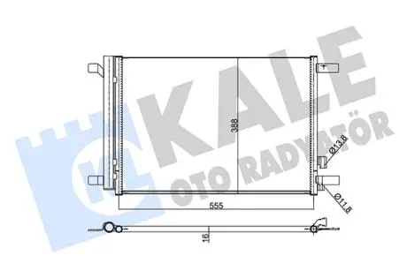 Радиатор кондиционера audi a3, tt, volkswagen golf vii oto radiator KALE 354020