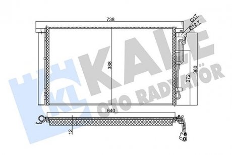 Радіатор кондиціонера hyundai elentra (ad) (15-) oto radiator KALE 354025