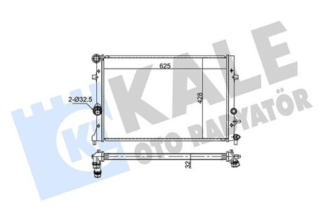 Радиатор охлаждения audi a3, skoda octavia ii, yeti, volkswagen beetle oto radiator KALE 354245