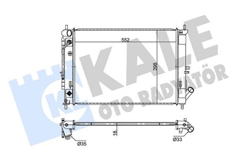 Радиатор охлаждения hyundai elentra, kia cerato, cerato oto r KALE 354285