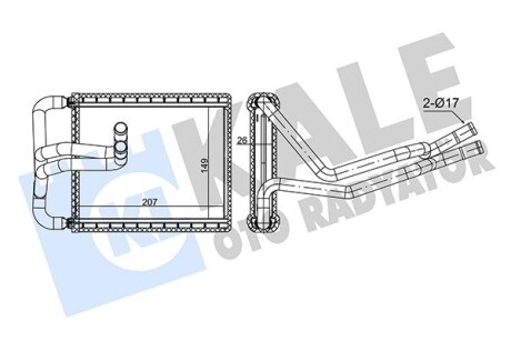 Радиатор отопителя hyundai tucson oto radiator KALE 355175