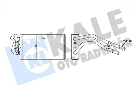 Ford радіатор опалення з кондиціонером transit 94- KALE 355195 (фото 1)