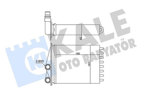 Радиатор отопителя renault trafic ii oto radiator KALE 355215