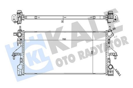 Citroen радиатор охлаждения jumper,peugeot boxer 2.0 bluehdi 15- KALE 355505