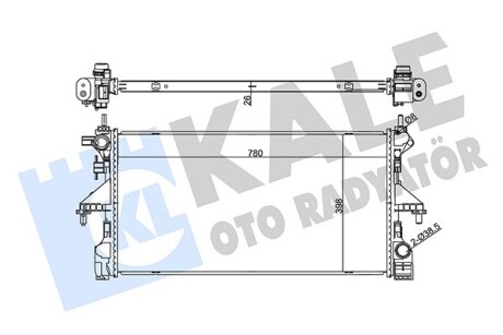 Citroen радіатор охолодження jumper,peugeot boxer 2.0 bluehdi 16- KALE 355550