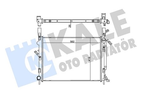 Радіатор охолодження renault kangoo, grand kangoo oto radiator KALE 355565