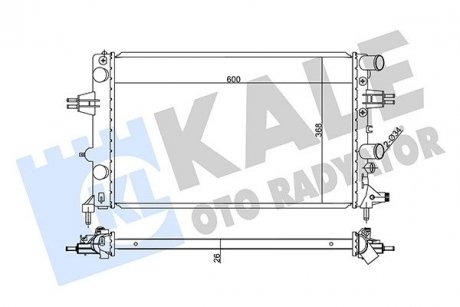 Opel радиатор охлаждения astra g 1.6 02- KALE 355570