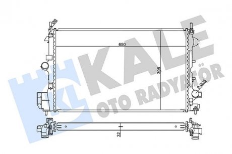 Opel радиатор охлаждения fiat croma 05-,signum,vectra c 1.9cdti 04-,saab KALE 355580