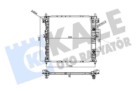 Радиатор охлаждения Ssangyong Actyon I, Kyron Radiator OTO RADYATOR KALE 356325 (фото 1)