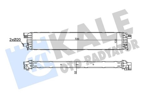 Радіатор охолодження додатковий audi a4 lt oto radiator KALE 356335