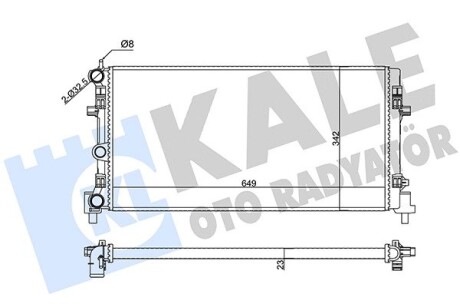 Радиатор охлаждения audi a1, seat ibiza iv, ibiza iv sportcoupe oto radiator KALE 356425