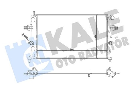 Радиатор охлаждения opel astra g, zafira a oto radiator KALE 356965