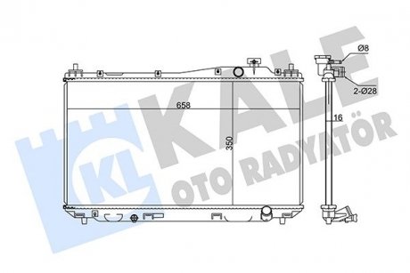 Honda радіатор охолодження civic vii 1.4/1.7 01- KALE 357000