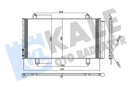 Радиатор кондиционера Toyota Camry (xv50) (11-) oto radiator KALE 357370