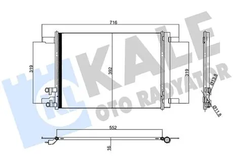 Радиатор кондиционера ауды a1, a1 city carver, seat arona, ibiza v oto radiator KALE 357395