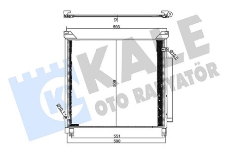 Радіатор кондиціонера Toyota hilux viii oto radiator KALE 357710