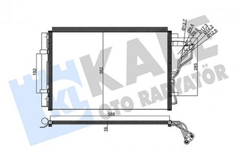 Радиатор кондиционера hyundai elantra (13-)/cerato (16-) oto radiator KALE 357715
