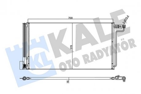 Радиатор кондиционера ford c-max ii, focus iii, grand c-max oto radiator KALE 357755 (фото 1)