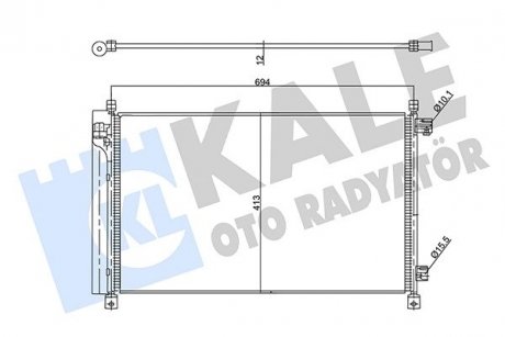 Радіатор кондиціонера nissan x-trail oto radiator KALE 357890