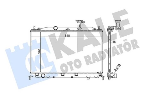 Радіатор охолодження accent 1.4/1.6 (06-) мкпп/акпп oto radiator KALE 358000