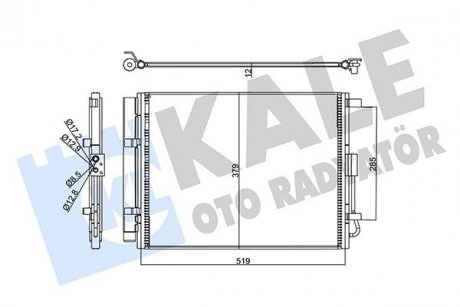 Hyundai радіатор кондиціонера elantra, i30, kia ceed, cerato iii 12- KALE 358215