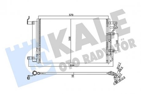 Радиатор кондиционера kia cerato oto radiator KALE 358245