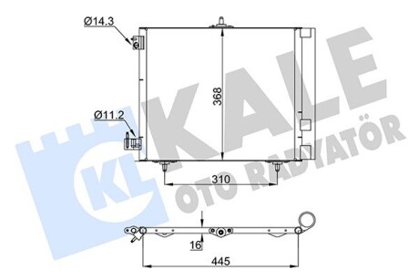 Citroen радиатор кондиционера c2/3,c3 aircross,c4 cactus,ds3,opel,peugeot 207/208/1007/2008,renal talisman KALE 358440