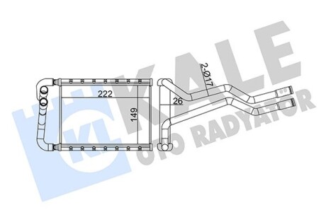 Радіатор обігрівача hyundai santa fe ii oto radiator KALE 358630