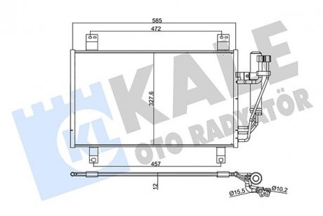 Mazda радиатор кондиционера с осушителем 2, cx-3 15- KALE 358735 (фото 1)