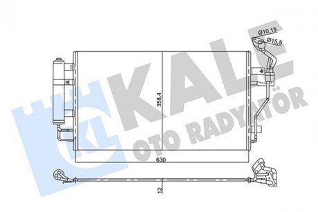 Nissan радиатор кондиционера с осушителем leaf electric 10-, nv200 / evalia автобус e-nv KALE 358745 (фото 1)