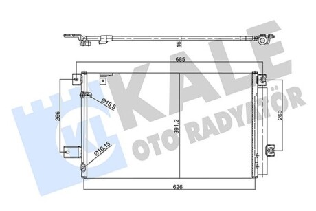 Радиатор кондиционера Toyota corolla verso oto radiator KALE 358760