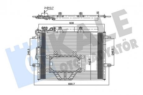 Db радиатор кондиционера w211 KALE 358915
