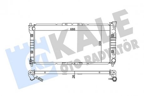 Mazda радіатор охолодження mazda 626 iv,v 1.8/2.0 91- KALE 359600