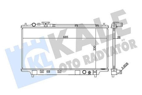 Mazda радиатор охлаждения 323 c/p/sv 1.3/2.0d 94- KALE 359800