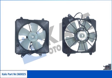 Вентилятор охлаждения радиатора с кожухом honda civic viii oto radiator KALE 360025