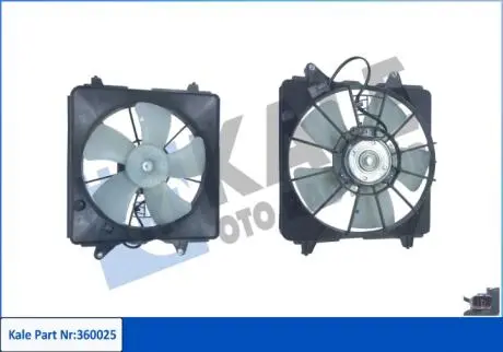Вентилятор охолодження радіатора з кожухом honda civic viii oto radiator KALE 360025