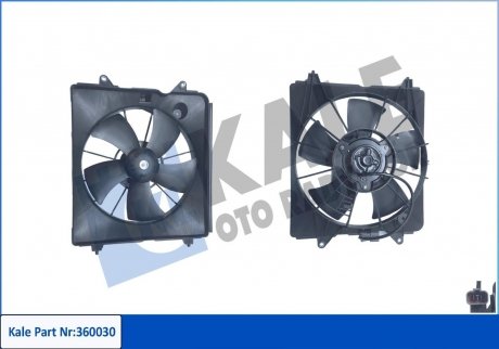 Вентилятор охолодження радіатора з кожухом honda cr-v iii oto radiator KALE 360030
