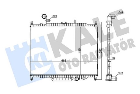 Land rover радіатор охолодження двигуна (485*686*36) KALE 360165