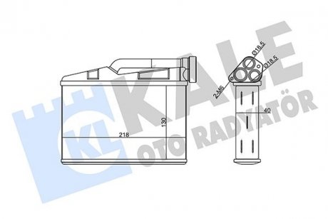 Bmw радиатор отопителя салона 520d/e39, x5/e53 KALE 360185 (фото 1)