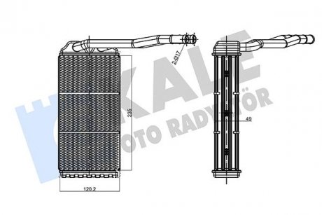 Land rover радиатор отопителя салона freelander i 1.8 16v 4x4 KALE 360190 (фото 1)