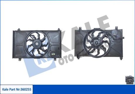 Вентилятор охолодження радіатора з кожухом hyundai accent iii oto radiator KALE 360255